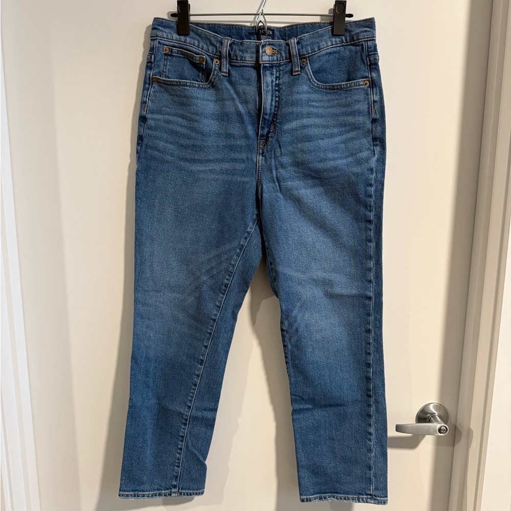J. Crew Essential Straight Blue Cropped Jeans